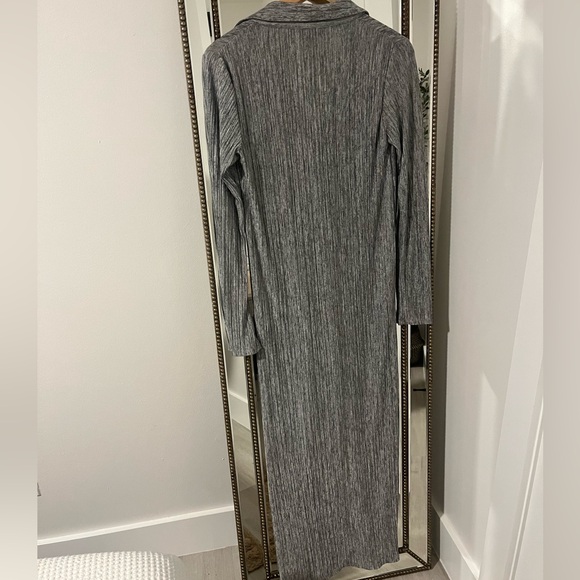 Topshop Plisse Collard Midi Column Dress - Picture 6 of 7